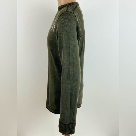 Hollister No. 22 Men's Shirt, Long Sleeve Thermal, Olive Green, Size Medium - Picture 5 of 10